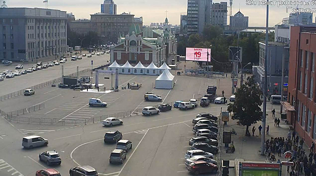Полицейские ограждения установили в центре Новосибирска