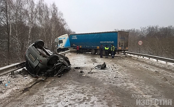 Курская область. Под Железногорском в тройном ДТП погиб мужчина