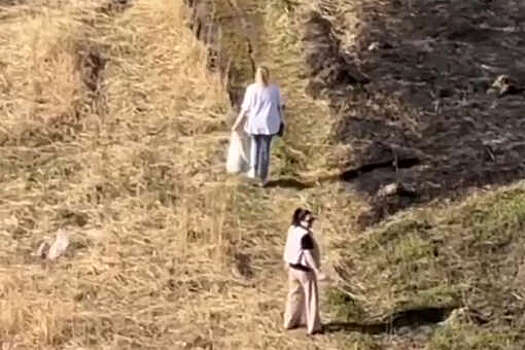 Женщины пытались устроить пал сухой травы в Домодедово и попали на видео