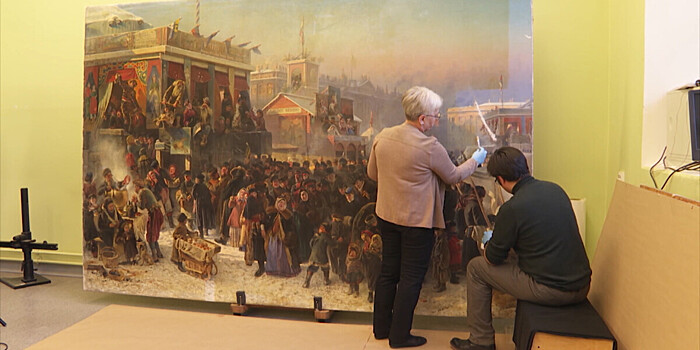 Картина Маковского «Масленица» вернулась в Русский музей