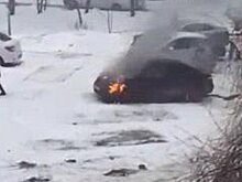 На улице Кижеватова в Пензе вспыхнул автомобиль Renault