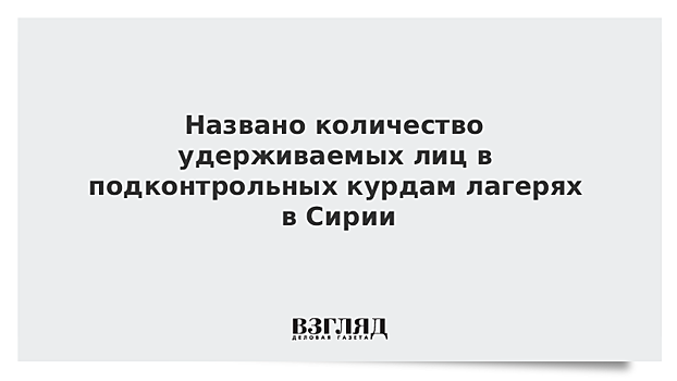 Названо количество удерживаемых лиц в подконтрольных курдам лагерях в Сирии