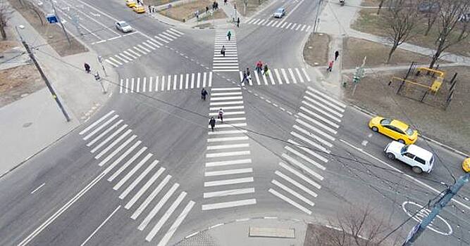 Диагональные пешеходные переходы в столице обновят
