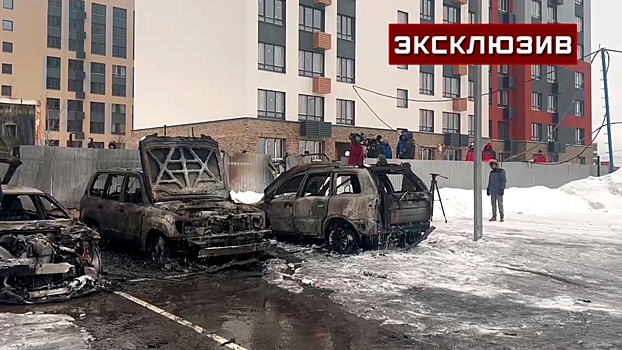 Уничтожены огнем: кадры сгоревших легковушек в Новой Москве
