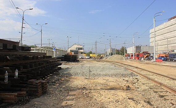 Ремонт трамвайных путей на Саид-Галеева в Казани завершится до 30 августа