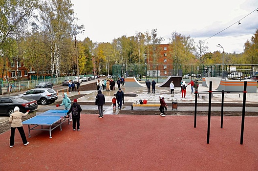 Спорткомплекс со скейт-парком и баскетбольной площадкой появился в Щербинках