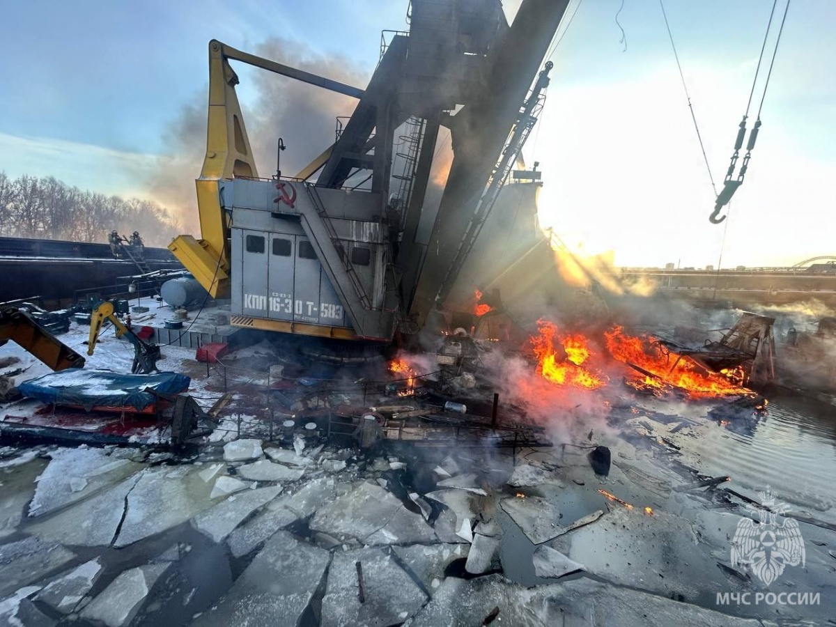 Трудинспекция заинтересовалась гибелью рабочего на пожаре у Борского моста