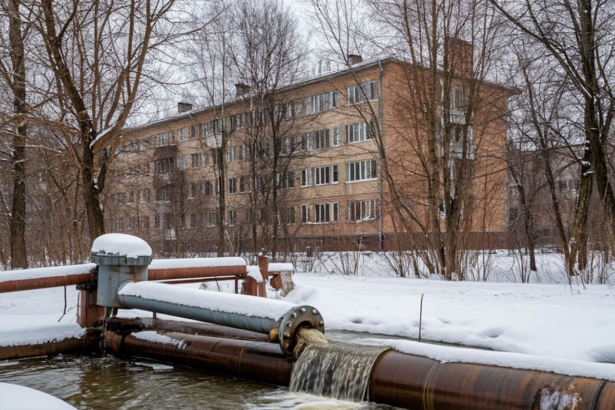 В столице Хакасии прорвало трубу, 14 тысяч человек остались без тепла