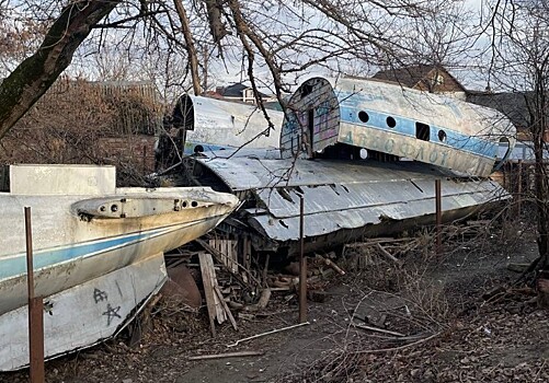 Части редкого самолета Ан-10 вывезли со двора частного дома в Краснодаре