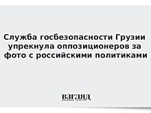 Служба госбезопасности Грузии упрекнула оппозиционеров за фото с российскими политиками