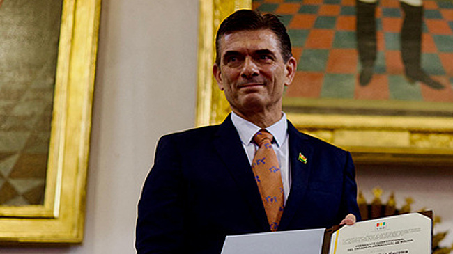 Новый президент Боливии Родриго Пас