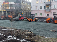 В Кургане на улице Коли Мяготина идет подготовка к укладке асфальта