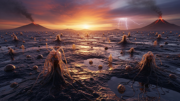 Жизнь на Земле могла зародиться из липких гелей