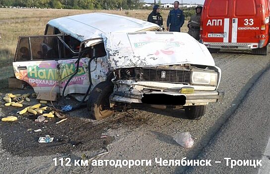 Под Троицком автоледи устроила ДТП не уступив дорогу