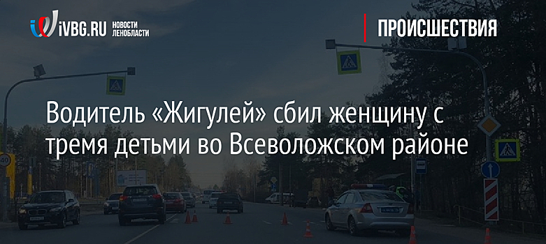 Водитель «Жигулей» сбил женщину с тремя детьми во Всеволожском районе