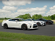 Ford Mustang Shelby GT500, Mercedes-AMG GT S и Nissan GT-R свели в гонке по прямой
