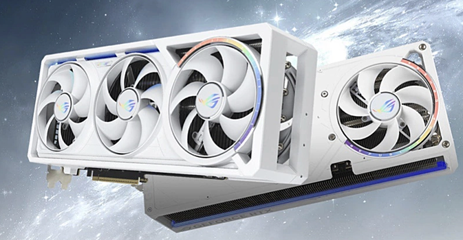 Asus представила RTX 5080 с четырьмя вентиляторами для белых сборок