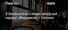 В Ленобласти восстановят автобусный маршрут «Федоровское – Колпино»