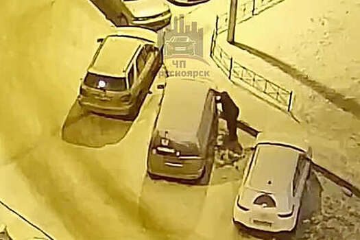 В Красноярске разыскивают мужчину, который режет шины автомобилям около подъезда