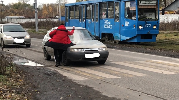 Новокузнецкий активист забросал яйцами автомобиль