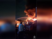 В Крымске произошел пожар на складе