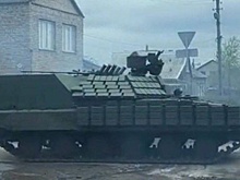 Подбит необычный украинский тяжелый БТР на базе Т-64