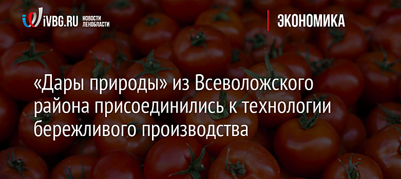 «Дары природы» из Всеволожского района присоединились к технологии бережливого производства