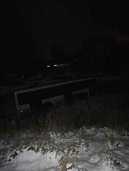 Автобус припарковался в реку поселка Гончарово