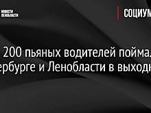 Более 200 пьяных водителей поймали в Петербурге и Ленобласти в выходные