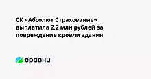 СК «Абсолют Страхование» выплатила 2,2 млн рублей за повреждение кровли здания