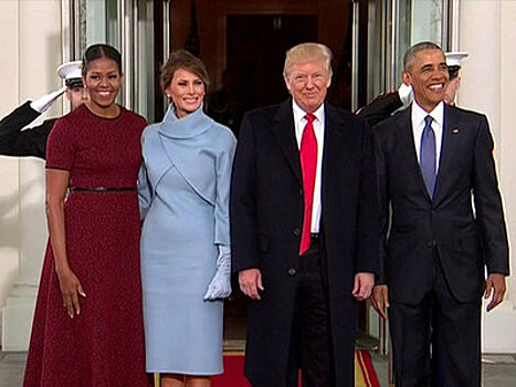 Барак и Мишель Обама встретили чету Трампов на пороге Белого дома