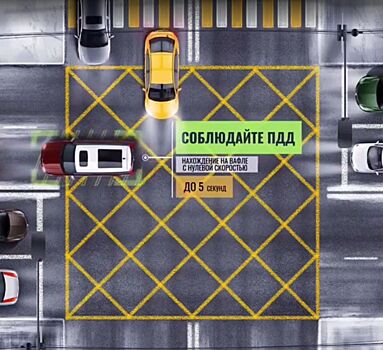 Штраф за остановку на «вафельной разметке»