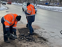 Ямочный ремонт проводят на дорогах Ленинского района в Нижнем Новгороде