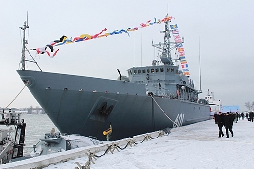 В Балтийске подняли флаг на новейшем корабле противоминной обороны