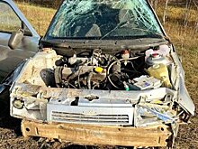 В Башкирии пьяный водитель без прав попал в больницу после опрокидывания в кювет