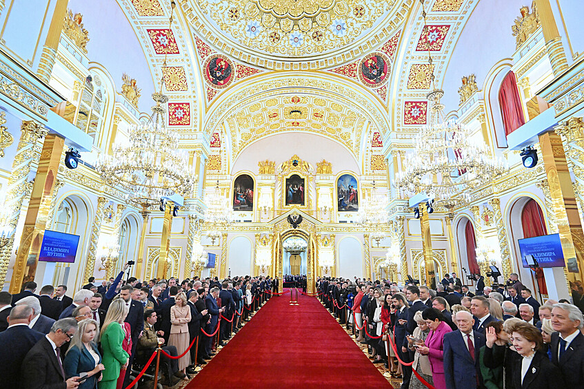 Гости на церемонии инаугурации президента РФ Владимира Путина в Кремле, 7 мая 2024 года
