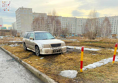 Десятки автомобилистов в Новокузнецке попали под статью за парковку на газонах