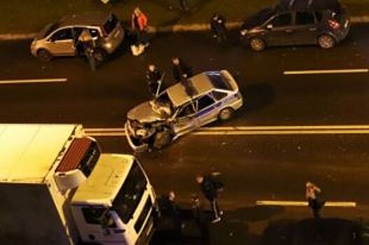 Сотрудники Росгвардии попали в ДТП на юге Санкт-Петербурга