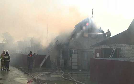 На окраине Рязани сгорел дом