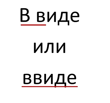 «В виде» — как пишется: слитно или раздельно?