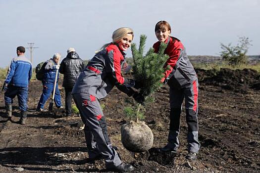 «Кузбассразрезуголь» в 2023 году высадил в Кемеровской области  более 1,5 млн деревьев и кустарников