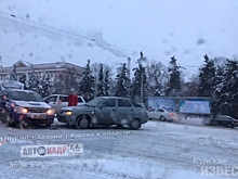 Снегопад в Курске привёл к росту числа ДТП