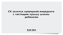 СК занялся проверкой инцидента с чистящим крышу школы ребенком