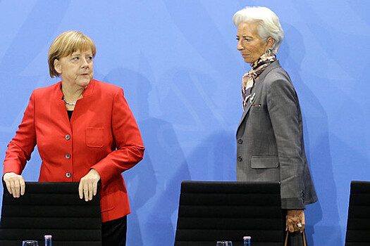 Канцлер ФРГ Ангела Меркель и директор-распорядитель МВФ Кристин Лагард
