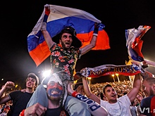 Волгоградцы отмечают победу российской сборной вместе с египтянами