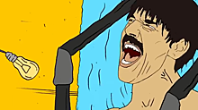 Лидеру Red Hot Chili Peppers откусили голову в новом анимационном клипе