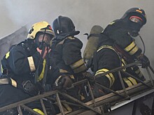 В Подмосковье произошел сильный пожар на складе