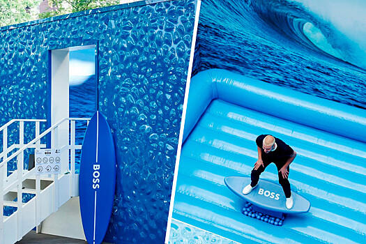 Немецкий бренд Hugo Boss открыл поп-ап в формате пляжа в Берлине