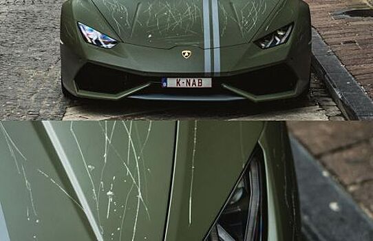 Вандал взял и испортил редкий Lamborghini Huracan Avio