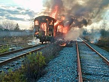 В Башкирии подростки из любопытства подожгли железнодорожный вагон
